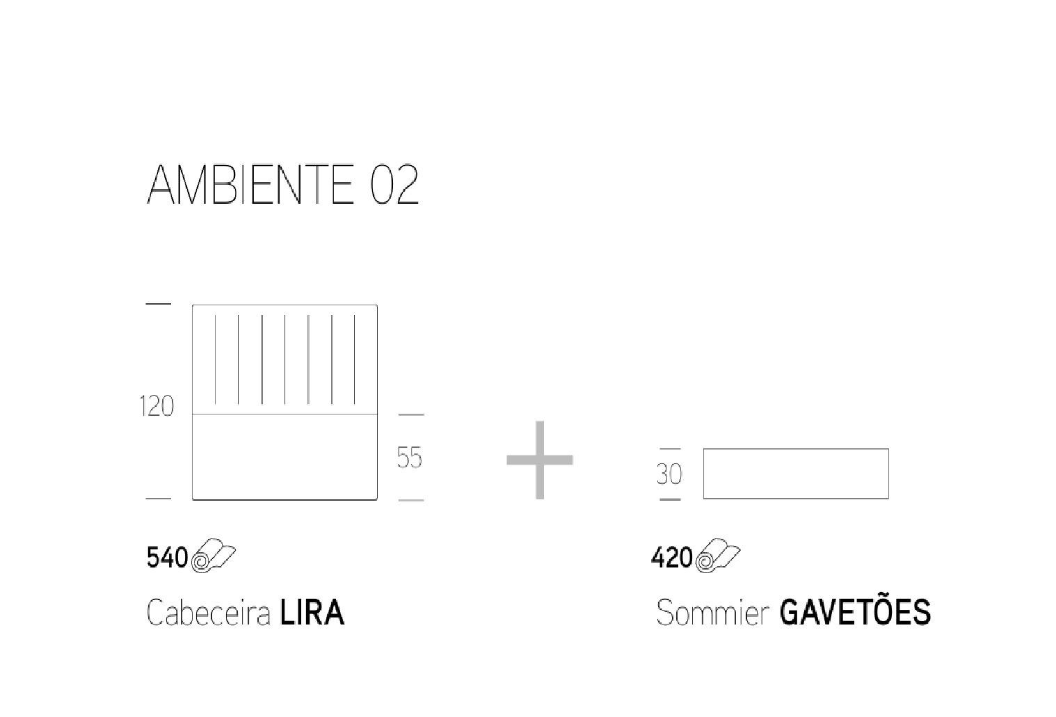 Cabeceira Lira + Sommier - imagem 2