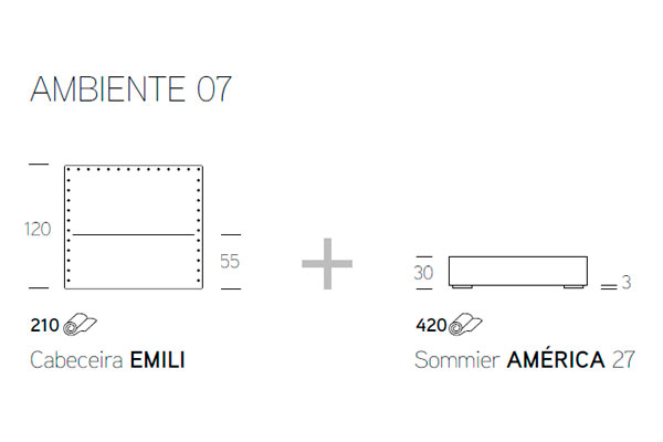 Cabebeira Emili + Sommier América - imagem 2
