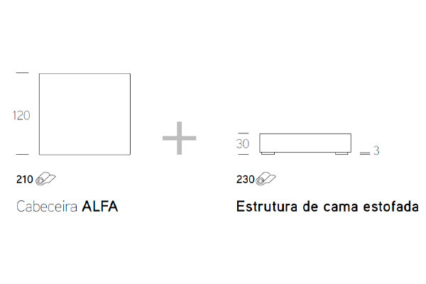 Cabeceira Alfa + Estrutura de cama - imagem 4